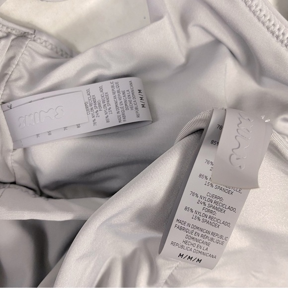 SKIMS Swim Bandeau Bikini Set Chrome - Picture 9 of 11